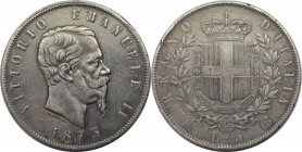 Europäische Münzen und Medaillen, Italien / Italy. Viktor Emanuel II. (1849-1878). 5 Lire 1873 M BN. Silber. KM 8.3. Sehr schön+