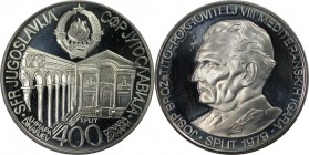 Europäische Münzen und Medaillen, Jugoslawien. VIII. Mittelmeerspiele. 400 Dinara 1978. 25,0 g. 0.925 Silber. 0.74 OZ. KM 71. Polierte Platte