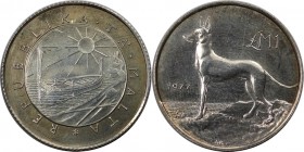Europäische Münzen und Medaillen, Malta. Malteser Hund. 1 Pound 1977. 5,66 g. 0.925 Silber. 0.17 OZ. KM 45. Stempelglanz
