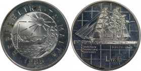 Europäische Münzen und Medaillen, Malta. Malta. 5 Liri 1985. 20,0 g. 0.925 Silber. 0.59 OZ. KM 72. Prooflike