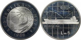 Europäische Münzen und Medaillen, Malta. Dwejra II. 5 Liri 1986. 20,0 g. 0.925 Silber. 0.59 OZ. KM 86. Prooflike