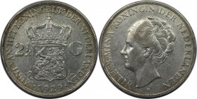 Europäische Münzen und Medaillen, Niederlande / Netherlands. Wilhelmina (1890-1948). 2-1/2 Gulden 1929, Silber. KM 165. Vorzüglich-Stempelglanz