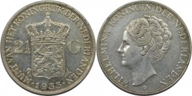 Europäische Münzen und Medaillen, Niederlande / Netherlands. Wilhelmina (1890-1948). 2-1/2 Gulden 1933, Silber. KM 165. Vorzüglich
