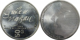 Europäische Münzen und Medaillen, Niederlande / Netherlands. 400. Todestag von Wilhelm von Oranien. 50 Gulden 1984. 25,0 g. 0.925 Silber. 0.74 OZ. KM ...