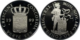 Europäische Münzen und Medaillen, Niederlande / Netherlands. Beatrix (1980-2013). Silberdukat 1989, 0.87 OZ. Silber. Polierte Platte