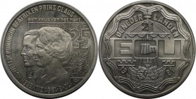Europäische Münzen und Medaillen, Niederlande / Netherlands. Silberhochzeit Beatrix. 2-1/2 Ecu 1991. Stempelglanz