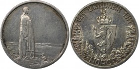 Europäische Münzen und Medaillen, Norwegen / Norway. Haakon VII. (1905-1957). 100 Jahre Verfassung. 2 Kroner 1914. Silber. KM 377. Sehr schön