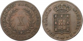 Europäische Münzen und Medaillen, Portugal. 10 Reis 1831. Kupfer. KM 390. Sehr schön