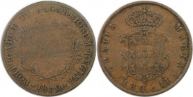 Europäische Münzen und Medaillen, Portugal. Maria II. 5 Reis 1850. Kupfer. KM 480. Schön-sehr schön