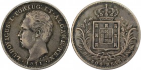 Europäische Münzen und Medaillen, Portugal. Luis I. 500 Reis 1871. Silber. KM 509. Sehr schön-vorzüglich