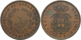 Europäische Münzen und Medaillen, Portugal. Luiz I. 10 Reis 1873. Kupfer. KM 514. Vorzüglich