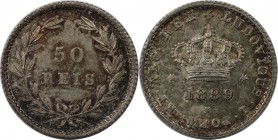 Europäische Münzen und Medaillen, Portugal. Luiz I. 50 Reis 1889. Silber. KM 506.2. Stempelglanz