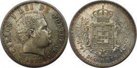 Europäische Münzen und Medaillen, Portugal. Carlos I. 500 Reis 1899. Silber. KM 535. Vorzüglich-stempelglanz