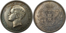 Europäische Münzen und Medaillen, Portugal. Manuel II. 500 Reis 1908. Silber. KM 535. Sehr schön