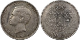 Europäische Münzen und Medaillen, Portugal. Manuel II. 500 Reis 1908. Silber. KM 547. Sehr schön-vorzüglich