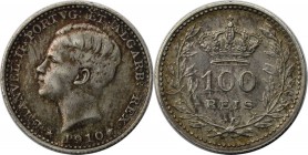 Europäische Münzen und Medaillen, Portugal. Manuel II. 100 Reis 1910. Silber. KM 548. Fast Vorzüglich
