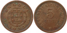 Europäische Münzen und Medaillen, Portugal. PORTUGIESISCHE BESITZUNGEN. ANGOLA. 5 Centavos 1923. KM 62. Sehr schön-vorzüglich