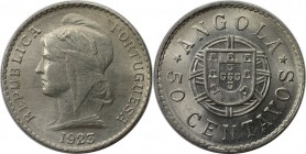 Europäische Münzen und Medaillen, Portugal. PORTUGIESISCHE BESITZUNGEN. ANGOLA. 50 Centavos 1923. Nickel. KM 65. Vorzüglich