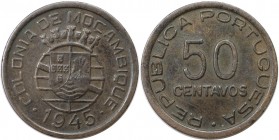 Europäische Münzen und Medaillen, Portugal. PORTUGIESISCHE BESITZUNGEN. MOZAMBIQUE. 50 Centavos 1945. Bronze. KM 73. Vorzüglich