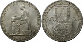 Europäische Münzen und Medaillen, Portugal. Finanzreform. 20 Escudos 1953. Silber. KM 585. Vorzüglich