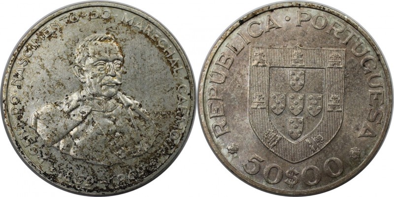 Europäische Münzen und Medaillen, Portugal. 100. Geburtstag Marechal Carmona. 50...