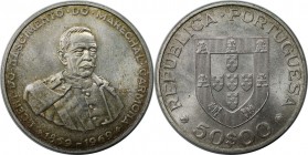 Europäische Münzen und Medaillen, Portugal. 100. Geburtstag Marechal Carmona. 50 Escudos 1969. 18,0 g. 0.650 Silber. 0.38 OZ. KM 599. Fast Stempelglan...