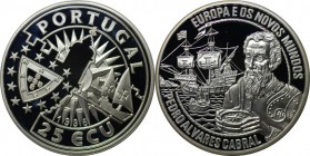 Europäische Münzen und Medaillen, Portugal. Pedro Álvares Cabral. 25 Ecu 1996. 28,0 g. 0.925 Silber. 0.83 OZ. KM X# 53. Polierte Platte