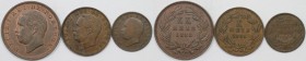 Europäische Münzen und Medaillen, Portugal, Lots und Sammlungen. 5 Reis 1882, 10 Reis 1883, 20 Reis 1883. KM 525, 526, 527. Lot von 3 Münzen. Sehr sch...