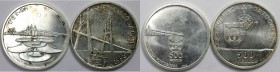 Europäische Münzen und Medaillen, Portugal, Lots und Sammlungen. 500 Escudos 1998, Silber 0.23 OZ. (KM 705), 500 Escudos 1999, Silber 0.23 OZ. (KM 723...