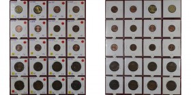Europäische Münzen und Medaillen, Schweden / Sweden, Lots und Samllungen. 8х5 Öre 1953-1970, 10х50 Öre 2006-2007, 2х10 Kronor 1992 und 2007. Lot von 2...