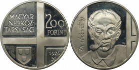Europäische Münzen und Medaillen, Ungarn / Hungary. Malerserie: Gyula Derkovits. 200 Forint 1976, Silber. 0.58 OZ. KM 609. Polierte Platte