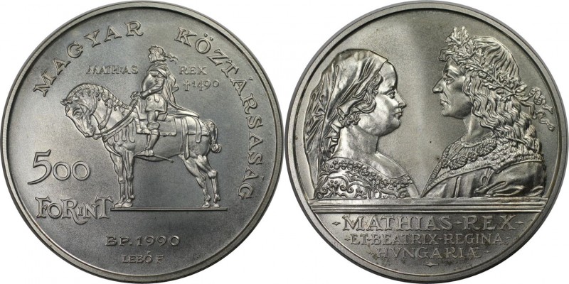Europäische Münzen und Medaillen, Ungarn / Hungary. 500. Todestag von König Matt...