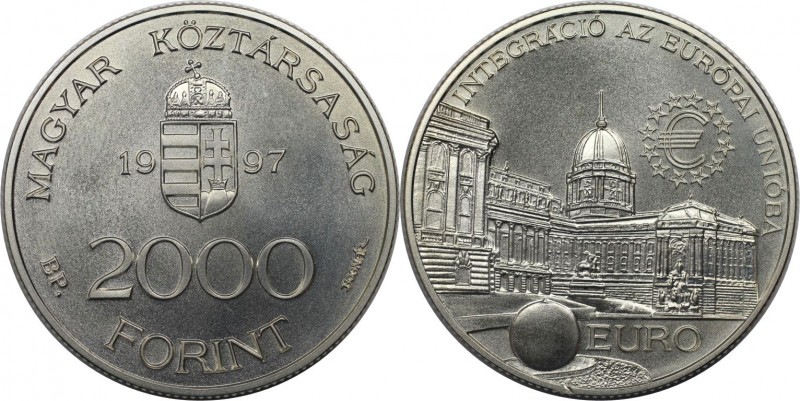 Europäische Münzen und Medaillen, Ungarn / Hungary. Königspalast. 2000 Forint 19...