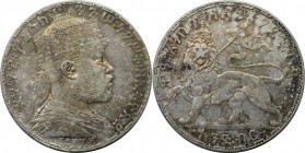 Weltmünzen und Medaillen, Äthiopien / Ethiopia. Menelik II. (1889-1913). Birr 1902-1903 (EE1895). Silber. KM 19. Fast Vorzüglich