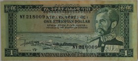 Banknoten, Äthiopien. 1 Äthiopien Dollars 1966. Pick 025. II