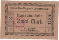 Banknoten, Deutschland / Germany. Notgeld. Kriegsgefangenenlager, Essen, Steinkohlen-Bergwerks "Langenbrahm". 2 Mark ND. I