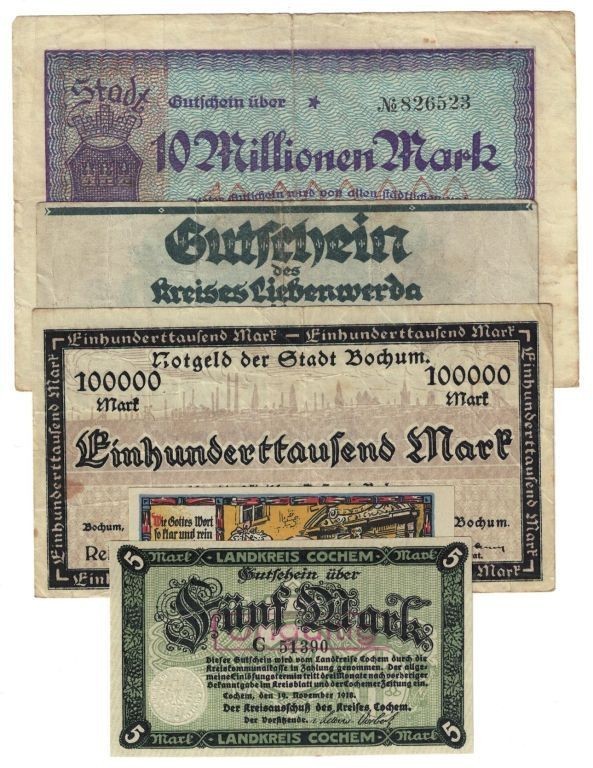 Banknoten, Deutschland / Germany, Lots und Sammlungen. Notgeld Landkreis Cochem....