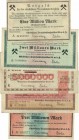 Banknoten, Deutschland / Germany, Lots und Sammlungen. Notgeld Ostelbisches Braunkohlensyndikat, Berlin. 1 Million Mark, 2 Millionen Mark, 3 Millionen...