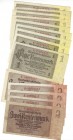 Banknoten, Deutschland / Germany, Lots und Sammlungen. Deutsche Rentenbark (1923-1937). 9 x 1 Rentenmark 30.1.1937. Ro: 166c, 5 x 2 Rentenmark 30.1.19...