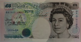 Banknoten, Großbritannien / Great Britain. 5 Pounds ND (1990 (1999-2002). I