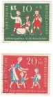 Briefmarken / Postmarken, Deutschland / Germany. BRD. Erholungsplätze für Berliner Kinder. Lot von 2 Stück 1957. L.250-251. ⊛
