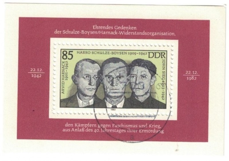 Briefmarken / Postmarken, Deutschland / Germany. DDR. Widerstandsorganisation Sc...