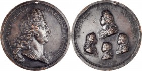 Early American and Betts Medals

1693 Louis XIV Felicitas Domus Augustae Medal. Betts-75, var. Copper. Extremely Fine, Rough.

60 mm. Pierced for ...