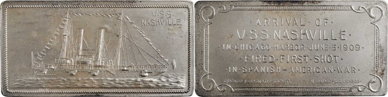 Naval Medals

1909 Arrival of U.S.S. Nashville in Chicago Harbor Plaque. By J....