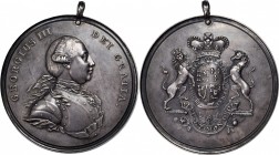 British Indian Peace Medals

Sharp and Attractive George III Peace Medal

Undated (ca. 1776-1814) George III Indian Peace Medal. Large Size. Adams...
