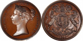 British Indian Peace Medals

1840 Queen Victoria Royal Medal. Small Size. Jamieson Fig. 31. Copper, Bronzed. Choice Mint State.

37.5 mm. 425.1 gr...