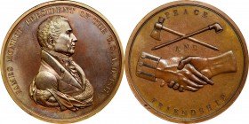 Indian Peace Medals

1817 James Monroe Indian Peace Medal. First Size. First Reverse. Julian IP-8, Prucha-41. Bronze. About Uncirculated.

75.9 mm...