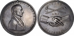 Indian Peace Medals

Very Sharp and Rare James Monroe in Silver

The Second Size

1817 James Monroe Indian Peace Medal. Second Size. Julian IP-9...
