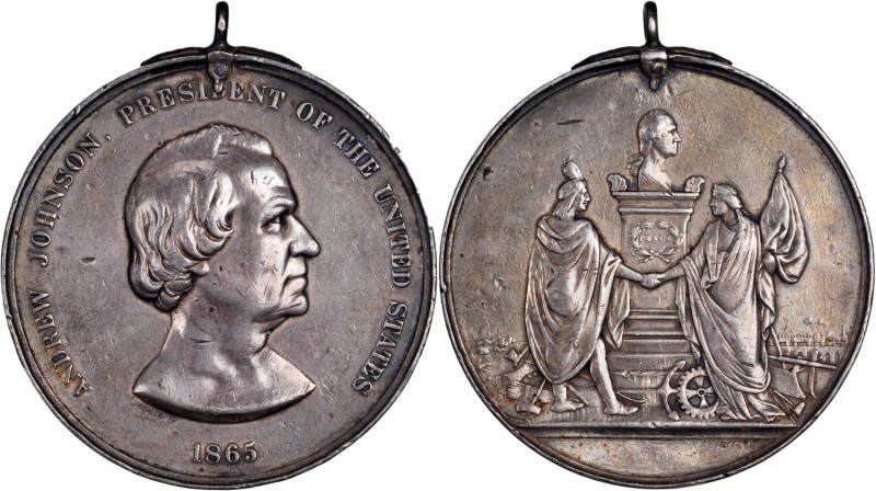 Indian Peace Medals

Pleasing Second Size 1865 Johnson Medal in Silver

With...