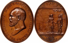 Indian Peace Medals

Lovely 1881 James A. Garfield Medal in Bronze

Rare and Impressive

1881 James A. Garfield Indian Peace Medal. Oval. Julian...